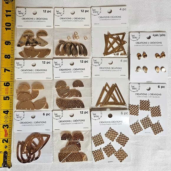 Lot of 11- Bead Landing Creation Connectors Earring Posts Components NICKEL FREE